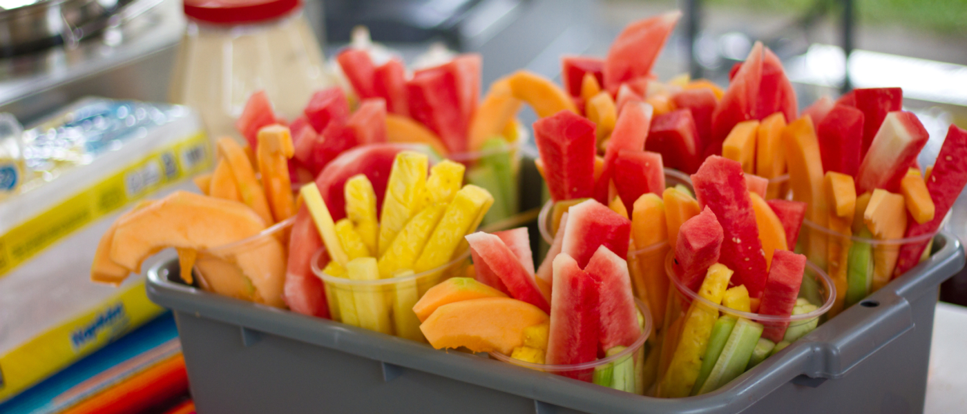 Fruit in cups at Fiesta Fort Wayne.